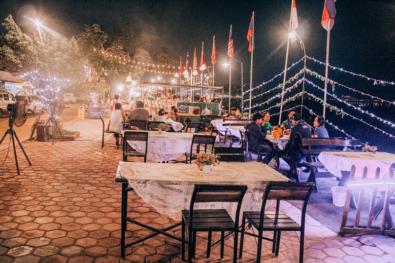 Abendessen Promenade Vientiane