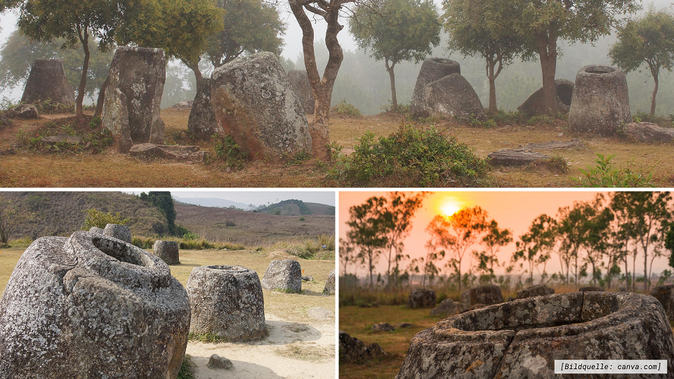 Reiseziele Laos-Rundreise Ebene der Tonkrüge