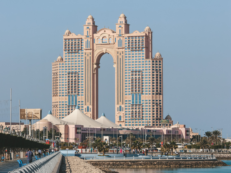 Fotografieren der Abu Dhabi Skyline Panorama