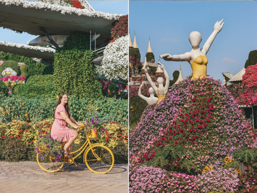 Dubai Miracle Garden Blumenkunst Blumenskulpturen