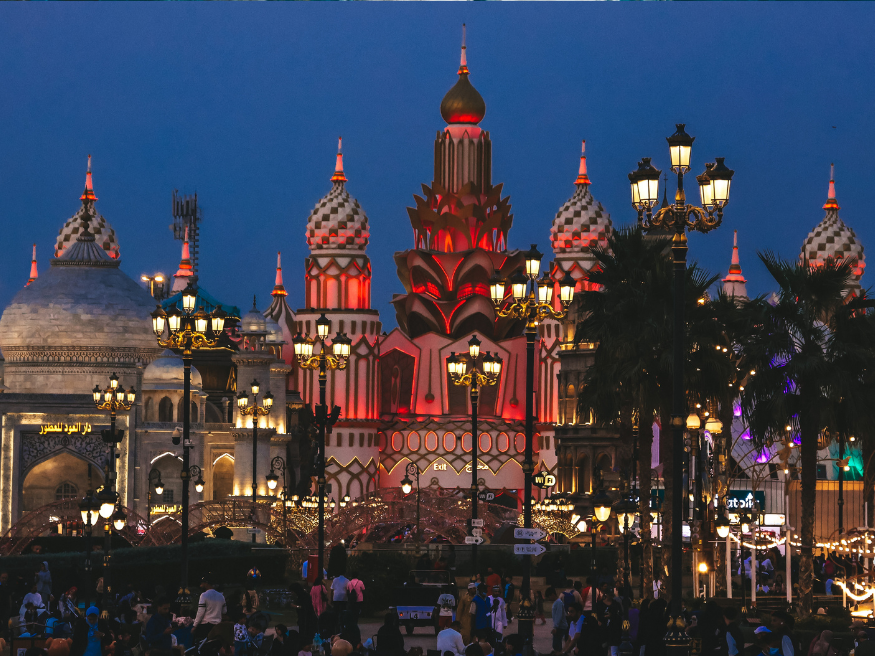 Nachts fotografieren Global Village Dubai