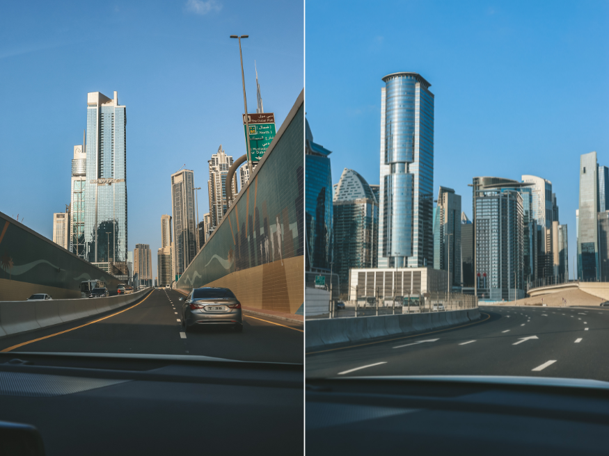 Neu Dubai Wolkenkratzer fotografieren