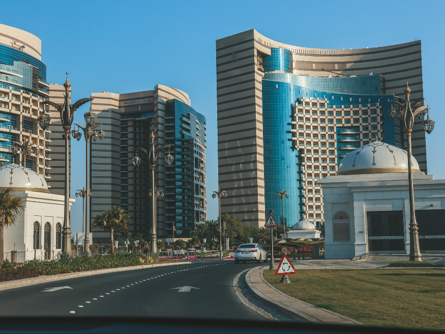 New Dubai Streets Skyline