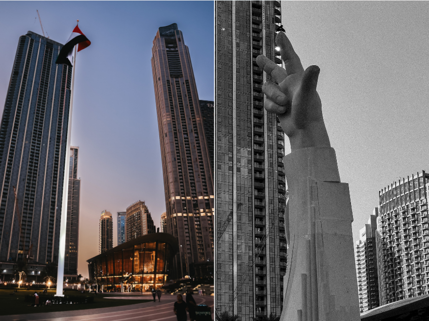 Parkanlage um den Burj Khalifa